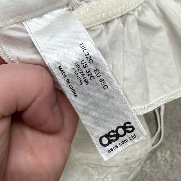 ASOS lace up ruffled corset bustier top - Picture 3 of 5